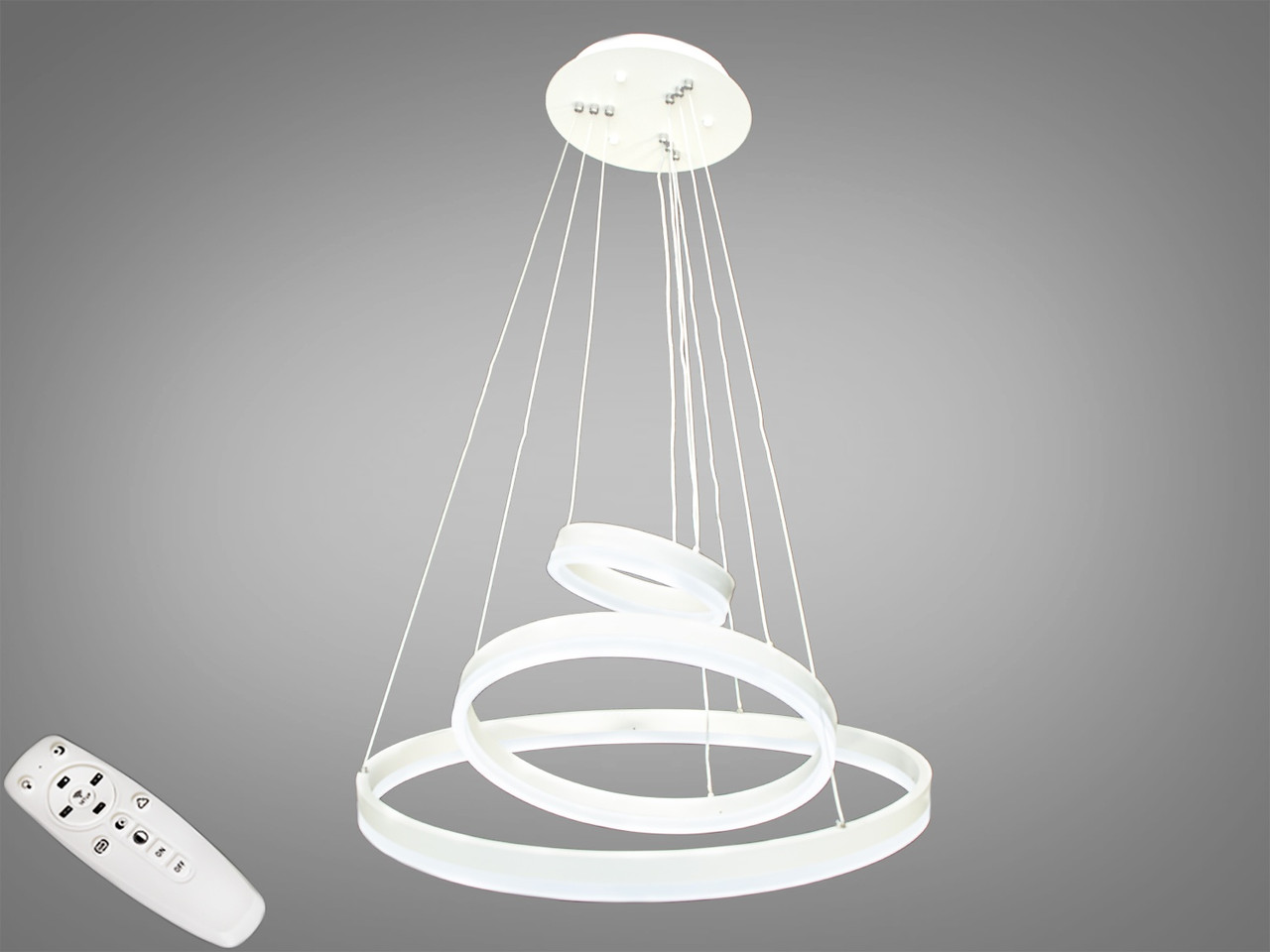 Люстра кільця Diasha D8174-600+400+200WH dimmer, фото 1