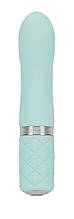 Розкішний вібратор PILLOW TALK - Flirty Teal з кристалом Сваровські, гнучка голівка