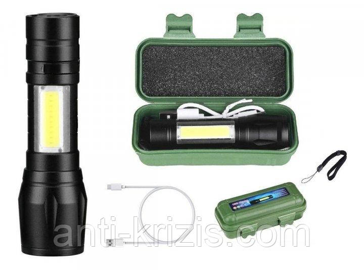 Акумуляторний ліхтар із бічним світлом Police BL-511 у кейсі з Zoom