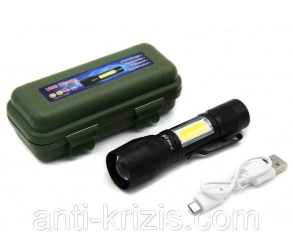 Акумуляторний ліхтар із бічним світлом Police BL-513 у кейсі з Zoom, фото 1