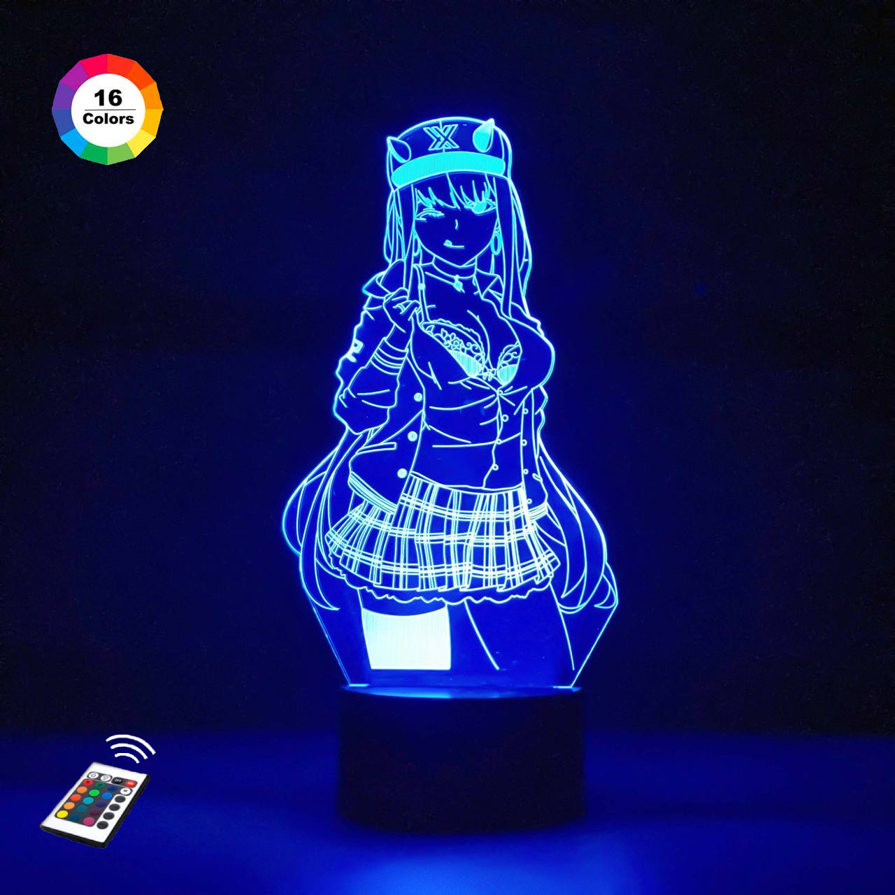 3D нічник "02 (8)" (ВОЛІЧНЕ ЗОБРАЖЕННЯ)+ пульт ДК+ батарейки (3АА) 3DTOYSLAMP