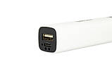 Фонтар WERTVOLL 3 режиму LED Li-ion 1200 mAh/t 7000 K/80 lum powerbank ABS 122x25 мм WHITE RX-8001, фото 6
