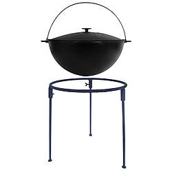 Комплект: казан чавунний 15 л із чавунною кришкою та триногою (Брізол, Brizoll) KA15-2тр