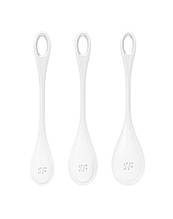 Набір йоні намистин Original Satisfyer Yoni Power 1 White, діаметр 2-2,5-3 см, вага 22-46-74г