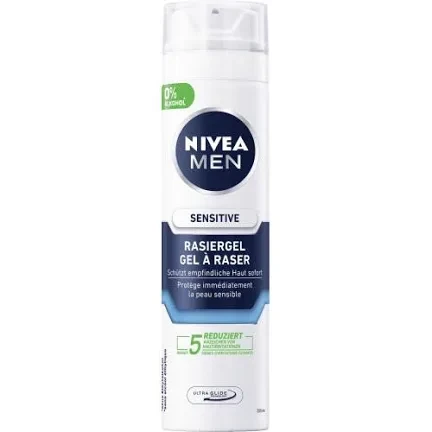 Гель для гоління Nivea Men заспокійлівий для чутливої шкіри без спирту 200 мл, фото 1