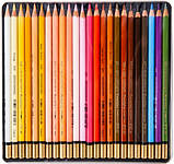 Олівці кольорові акварельні Mondeluz Portrait, 24 шт. в металевій коробці (3724024012), фото 4