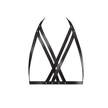 Портупея Bijoux Indiscrets MAZE — Halter Bra Harness Black