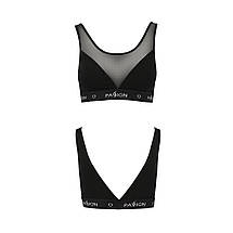 Топ з прозорою вставкою Passion PS002 TOP M, black, фото 5