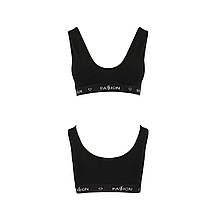Спортивний топ з широкою гумкою Passion PS004 TOP L, black, фото 5