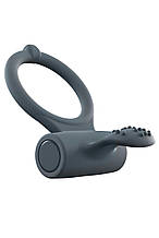 Ерекційне кільце Dorcel Power Clit Plus з вібрацією, перезаряджається, з язичком та щіточкою