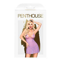 Мінісукня з мереживним ліфом та стрінгами Penthouse - Bedtime Story Purple S/M, фото 3