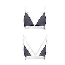Спортивний топ з подвійними бретелями Passion PS007 TOP L, dark grey, фото 4