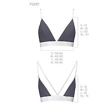Спортивний топ з подвійними бретелями Passion PS007 TOP XL, dark grey, фото 5