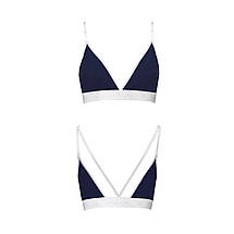 Спортивний топ з подвійними бретелями Passion PS007 TOP S, navy blue, фото 5