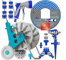 Катушка-візок для поливу + садовий шланг 30 м + аксесуари