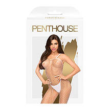 Бодістокінг у велику сітку Penthouse - Body Search White XL, фото 3