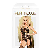 Бодістокінг з імітацією панчох Penthouse - Bomb Squad Black XL, фото 3