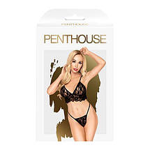 Комплект бралет та стрінги Penthouse - Double Spice Black M/L, фото 3