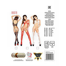 Бодістокинг Passion BS016 red, комбінезон,імітация топа та панчіх, фото 5