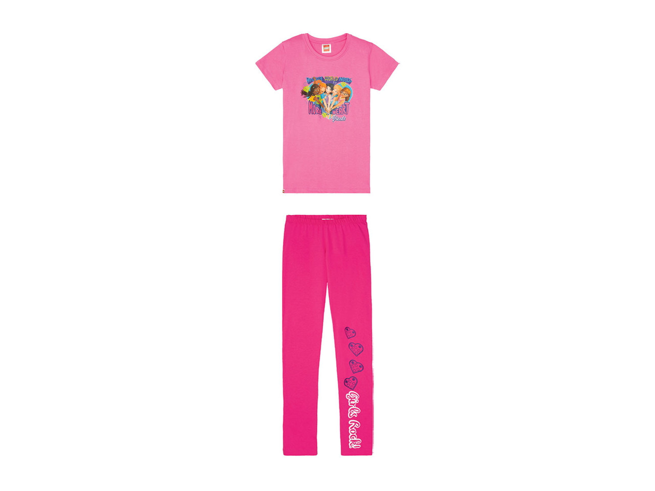 Піжама (футболка і штани) для дівчинки Disney Lego 394525 098-104 см (2-4 years) рожевий