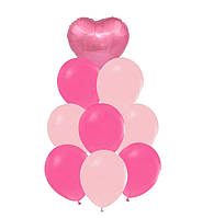 Набор воздушных шаров "Pink Heart", 9 шт, Италия