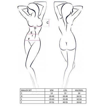 Костюм зайчика Passion MALLOY SET S/M, трусики, топік і вушка, фото 3