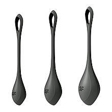 Набір йоні намистин Original Satisfyer Yoni Power 2 Black, діаметр 2-2,5-3 см, маса 22-44-73 г