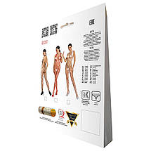 Бодістокінг у дуже велику сітку Passion BS091 white, з доступом, фото 5