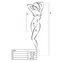 Бодістокінг-сукня з відкритими грудями Passion BS092 black, фото 5