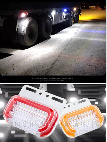 Купить Габарит овальный 24В 14х7см (Полумесяц) Красный,аварийный сигнал ...