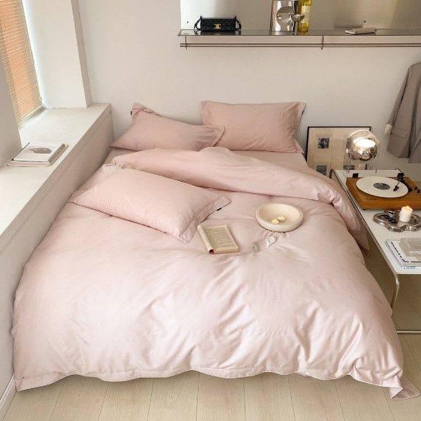 Комплект постільної білизни 200х230 пудровий KuNmeng 21316, фото 1