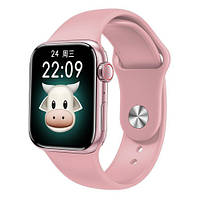 Смарт часы Smart Watch Series 6 M16 mini, 38 mm Aluminium, голосовой вызов, розовый