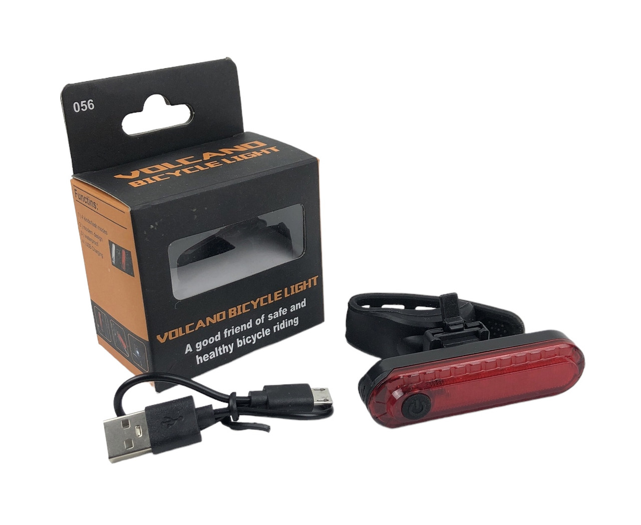 Задній стоп для велосипеда (габарит) HJ-056-5SMD waterproof microUSB 5 різ