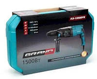 Перфоратор будівельний в кейсі Grand ПЕ-1500 DFR зі знімним патроном Професійний прямий перфоратор (1500 Вт)