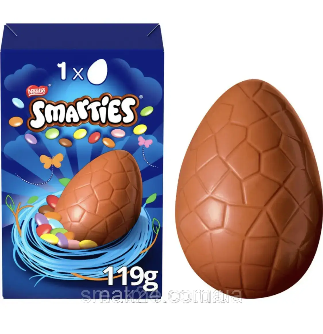 Шоколадне яйце з начинкою з драже в кольоровій глазурі Smarties Nestle 119 г Швейцарія