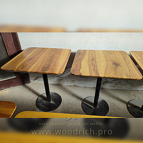 Квадратний стіл з масиву дерева для кафе