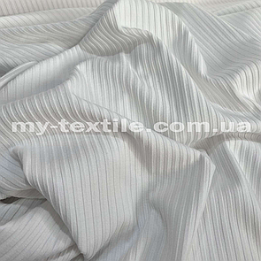 Трикотаж Мустанг рубчик (Лапша) 3x2 Білий