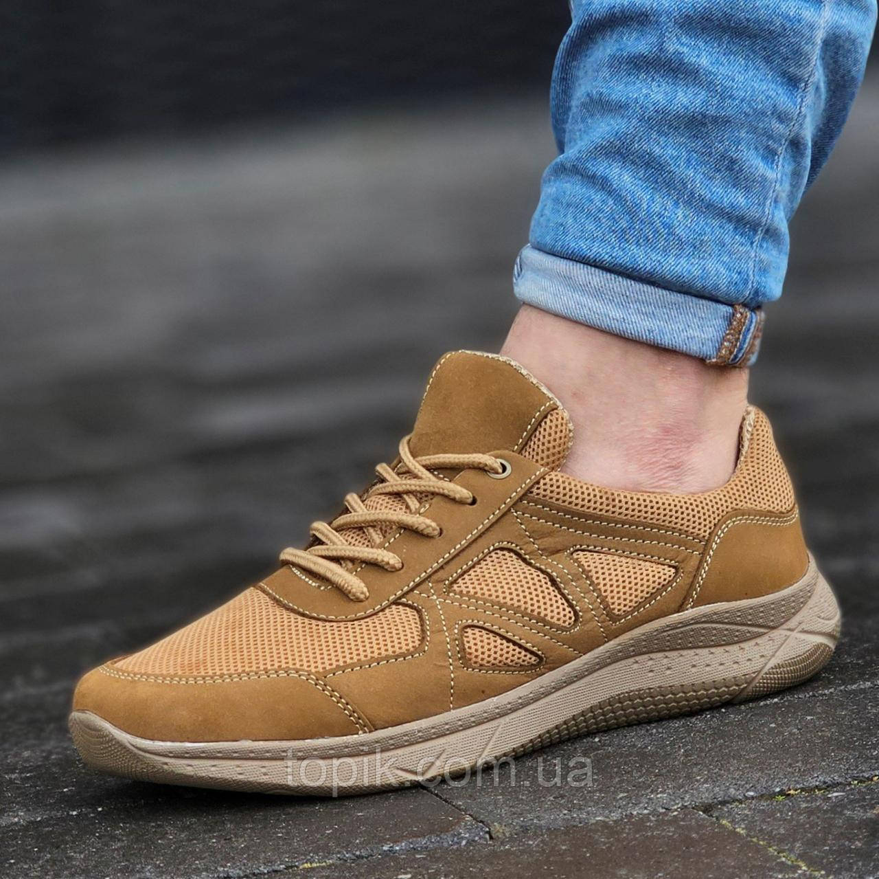Тактичні кросівки чоловічі шкіряні літні койот Тактические кроссовки ...