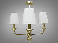 Классическая стильная люстра в коридор, цвет золото, на 3 лампы 1012-3G-LS