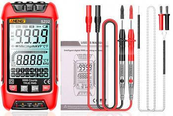 ANENG, SZ02, мультиметр TrueRMS, відліків: 9999, напруга: 1000В, струм: 10А, опір: 100MОм, ёмність: 100 мФ,