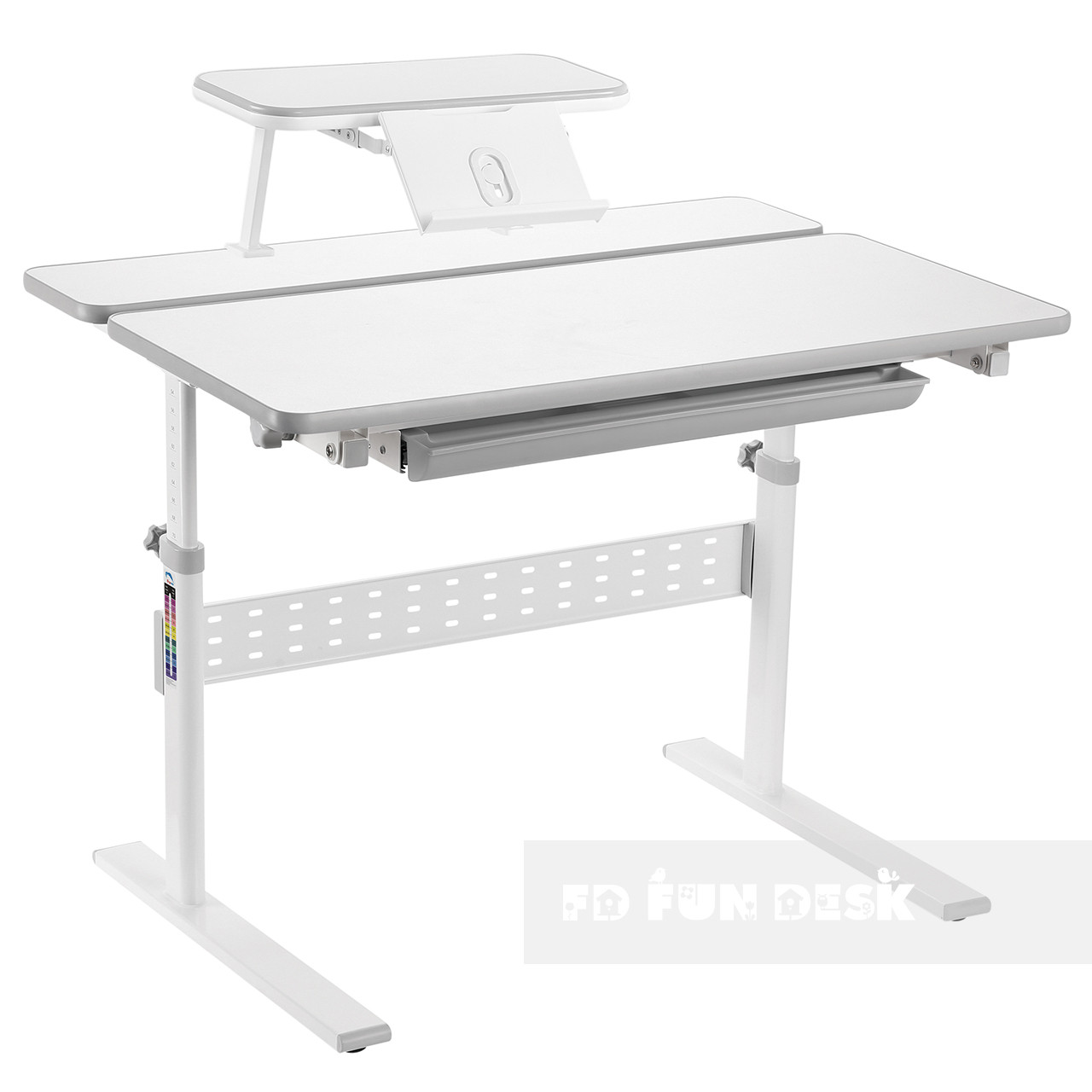 Парта-трансформер для школяра Colore Grey + полиця для книг SS16 Grey FunDesk