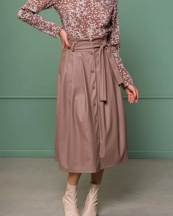 Довга бежева спідниця, фото 1