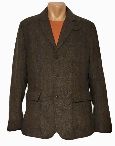 Пиджак мужской шерстяной твидовый тёплый 50 размер - фото 2 - id-p1728026101
