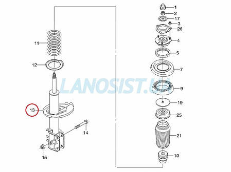 Амортизатор Епіка SACHS (передній лівий) 315687, фото 2