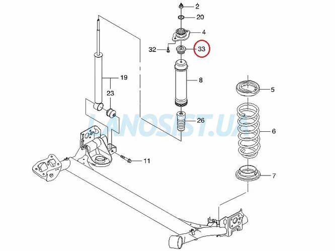 Купить Отбойник заднего амортизатора Авео GM (верхний) 96456715, цена ...