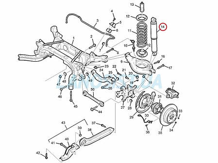 Амортизатор Каптива GM (задній) 96626215, фото 2
