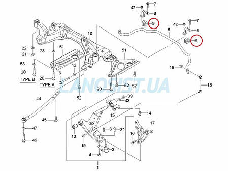 Втулка стабілізатора Епіка Еванда GM (передня) 96859498, фото 2