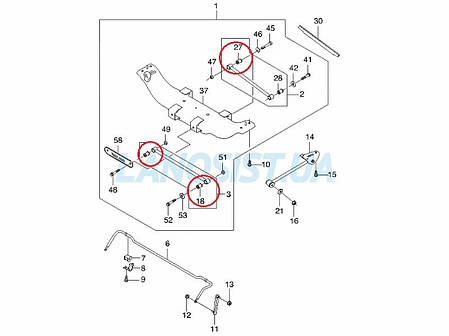Сайлентблок довгої поперечної тяги Лачетті CTR GV0123, фото 3