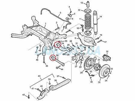 Сайлентблок верхнього важеля задньої підвіски Каптива Q-FIX Q0050748, фото 2
