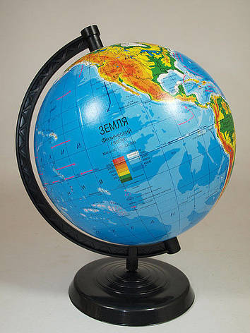 Глобус фізичний, діаметр 220 мм Українською, фото 2
